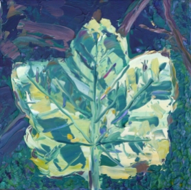 Leaf, Acrylic on Canvas 12 x 12"